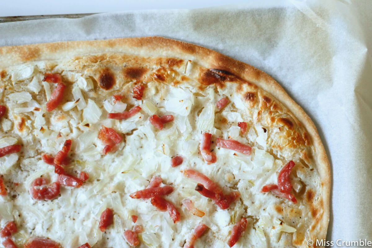 Flammekueche alsacienne (tarte flambée)